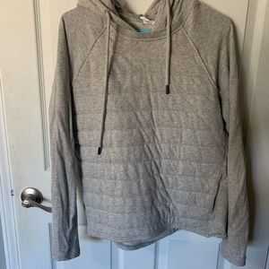 Zyia gray, textured hoodie